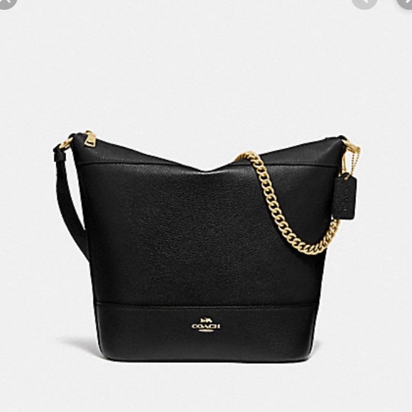 Coach Handbags - Black leather Coach purse   Paxton medium duffle.